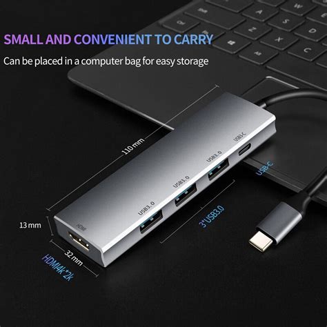 Usb C Hub Für Profiluft Ipad Profi 5in1 Usb C Hub Mit 4k Hdmi 60w Pd Ladung 3 Usb 30 Hub