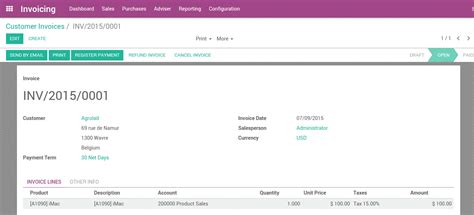 Odoo 12 Accounting