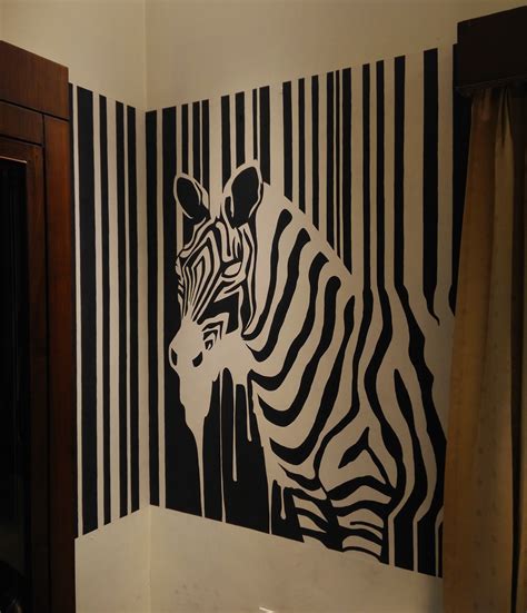 Zebra Decoded Wall Mural On Pantone Canvas Gallery