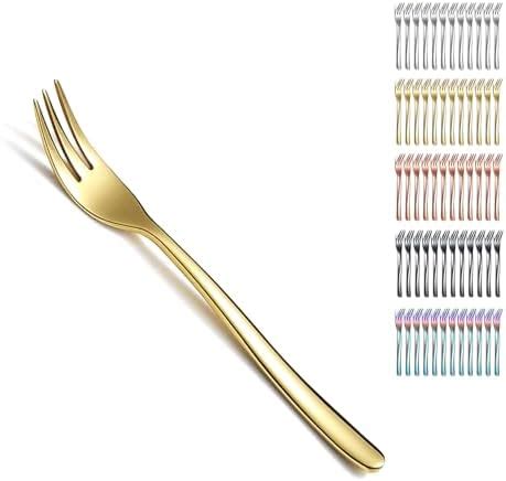 Kyraton Gold Dessert Forks Pieces Cm Titanium Gold Plating