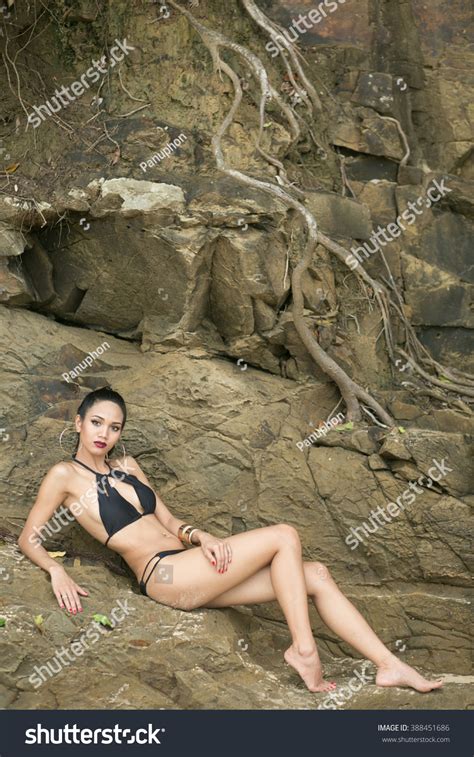 Sexy Women Bikini Rock Stock Photo 388451686 Shutterstock