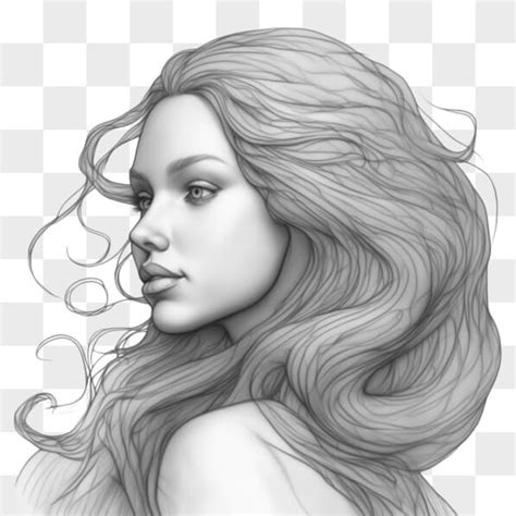 Descarga Dibujo Art Stico En Blanco Y Negro De La Cara De Una Mujer