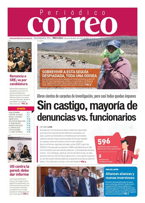 Edición impresa Periódico Correo