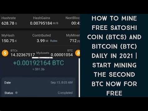 HOW TO MINE FREE SATOSHI COIN BTCS AND BITCOIN BTC DAILY IN 2021