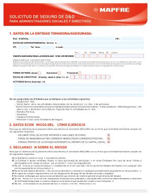 Fillable Online Fcfs Solicitud De Emisi N De Seguro De Responsabilidad