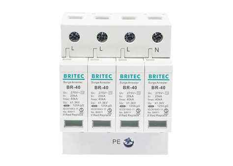 Ac Surge Arrester 40ka Type 2 Surge Protection Device Spd 4p Tuv Certified