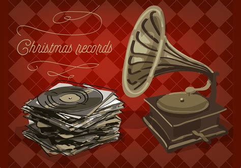 Christmas Vinyl Records Vector Background 100931 Vector Art at Vecteezy