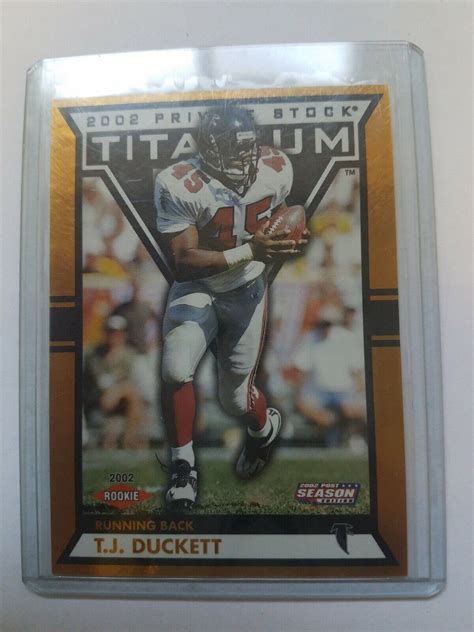 T J Duckett Titanium Post Season Falcons Rookie Ebay