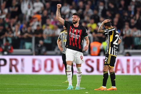 Juventus Milan Primo Tempo Giroud La Sblocca