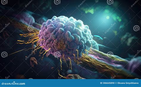 Cancer Cell Metastasis Disease Anatomy Concept As Growing Malignant