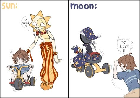 Ri Happy Sun And Moon Drawings Fnaf Sister Location Fnaf Comics