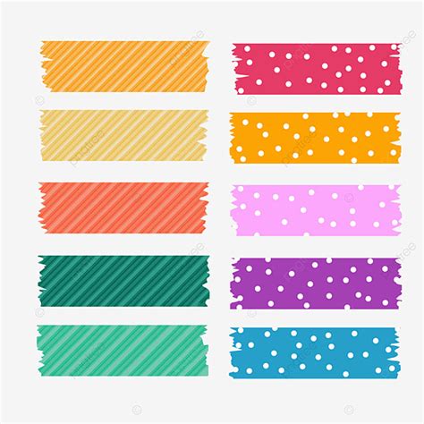 Cute Washi Tape Png Picture Cute Set Washi Tape Polka Dot Full Color