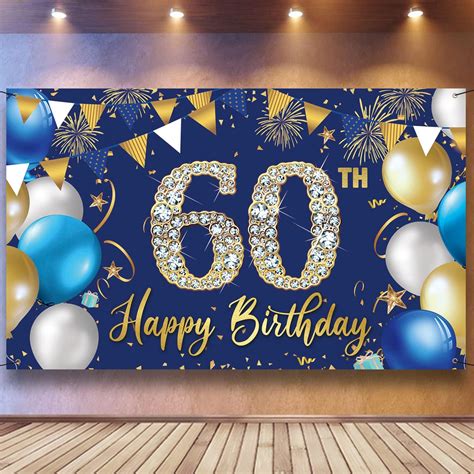 Amazon Th Birthday Decorations Backdrop Banner For Men Happy