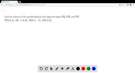 SOLVED Find The Volume Of The Parallelepiped With