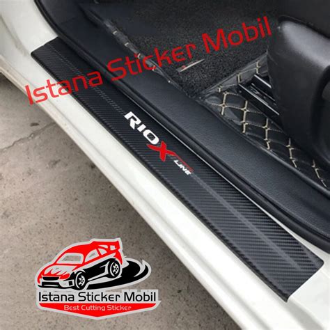 Jual Stiker Carbon 3d Mobil Kia Rio Sillplate Kia Rio Xline Sticker