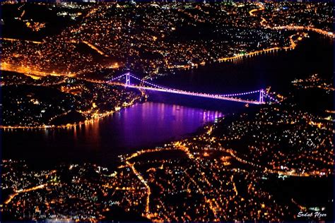 İstanbul Bosphorus And The Bridge Photo Is Taken From Airliner At