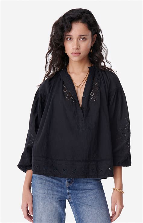 Blouse Nipoa 100 Coton Noir Vanessa Bruno