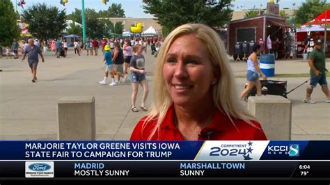 Marjorie Taylor Greene visits Iowa State Fair to campaign for Trump