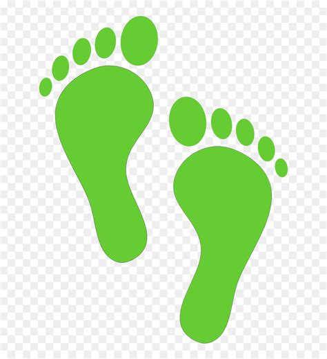 Green Walking Footprints Clipart - Footprint Clipart, HD Png Download - vhv