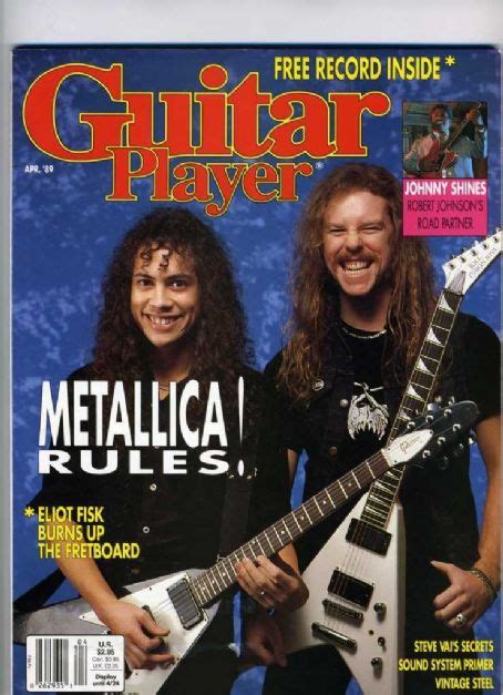 James Hetfield Kirk Hammett Guitar Player Magazine April 1989 Cover