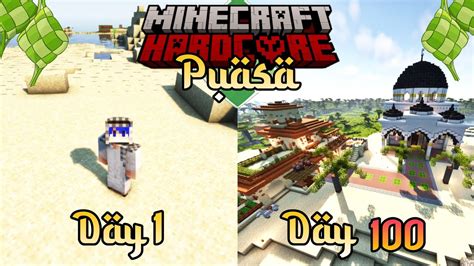 Hari Di Minecraft Hardcore Tapi Puasa Youtube