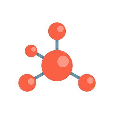 Premium Vector Biophysics Molecule Icon Flat Illustration Of