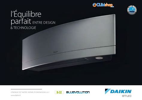 Documentation Climatiseur Daikin Emura R Climatiseur Technologie