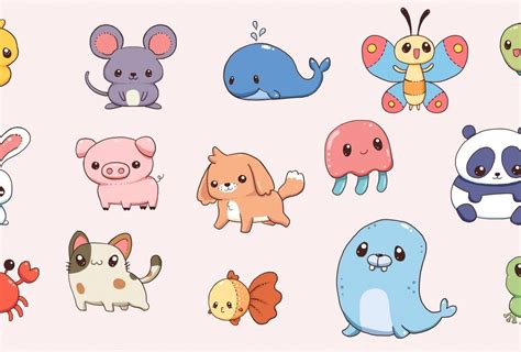 Cute Kawaii Animal Drawings