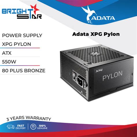 Adata Xpg Pylon Atx W W Plus Bronze Power Supply Lazada