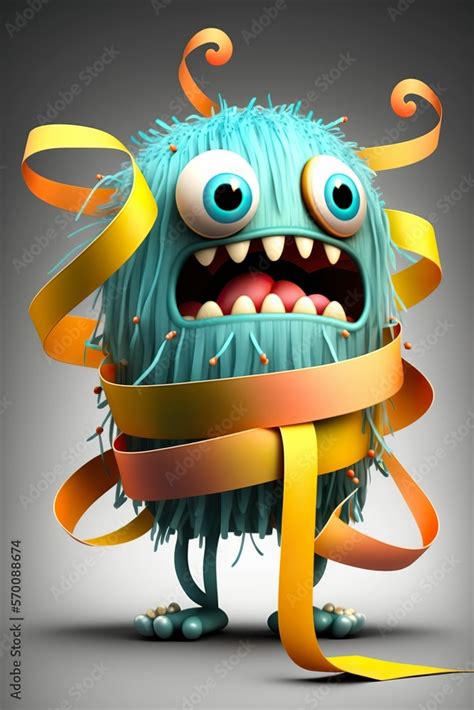 Monster Alien Cute Cool Funny Cartoon Character Illustration Sci Fi