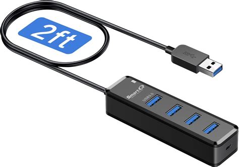 Amazon Smartq H Port Usb Hub With Ft Long Cable Multi