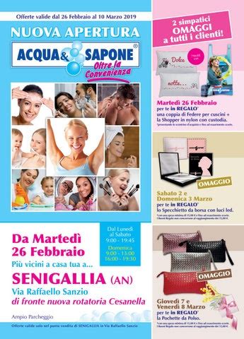 Volantino Acqua Sapone Nuova Apertura Senigallia By Acqua Sapone