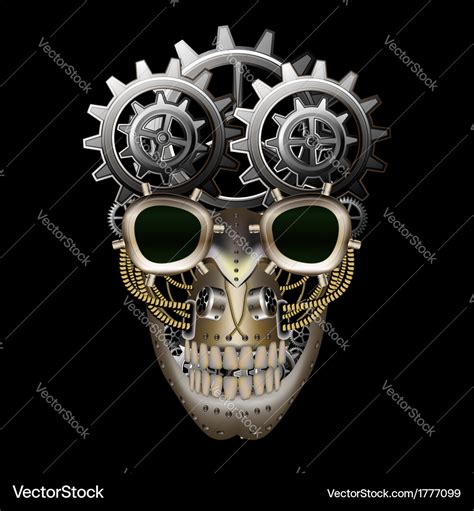 Steam Punk Skull Royalty Free Vector Image VectorStock