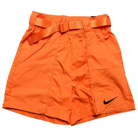 Nike Women Sportswear Swoosh Woven Shorts Alpha Orange Black