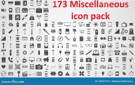 Miscellaneous Icon Pack Vector Sign Ssymbols Stock Vector