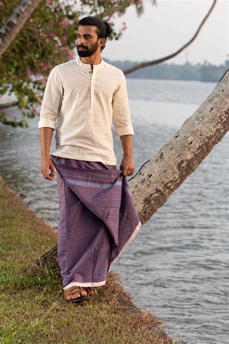 Anthonie Lungi Men S Sarong Mundu The Kaithari Project This Gray