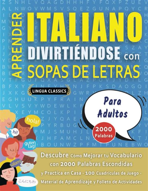 Buy Aprender Italiano Divirti Ndose Con Sopas De Letras Para Adultos