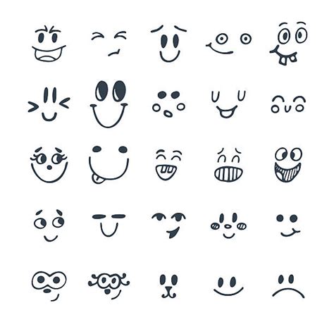 Cartoon Of The Draw Smiley Face Illustrations Royalty Free Vector