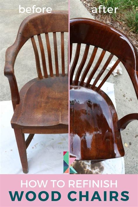 How To Refinish Wood Chairs The Easy Way Furniture Restoration Wood Chair Makeover