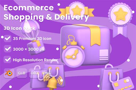 Ecommerce Shopping And Delivery 3d Illustration Pack 35 E Commerce