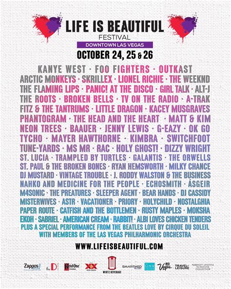 Life Is Beautiful Lineup Grooveist