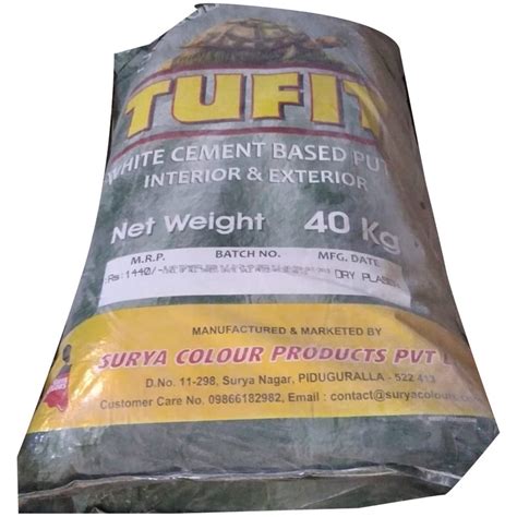 40Kg TUFIT White Cement Based Putty At Rs 1000 Bag Cement Wall Putty