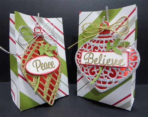 Delicate Ornament T Bags Created By Lynn Gauthier Using Stampin Up