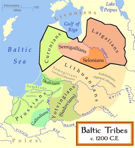 Baltic Tribes Ca 1200 Map History Historical Maps