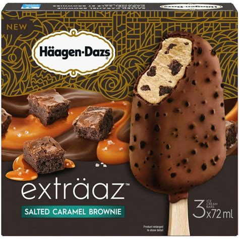 HÄagen Dazs® Exträaz™ Salted Caramel Brownie Ice Cream Bars Multipack 3 X 72 Ml Walmartca