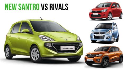 New Hyundai Santro Vs Maruti Wagon R Vs Celerio Vs Tata Tiago Comparison