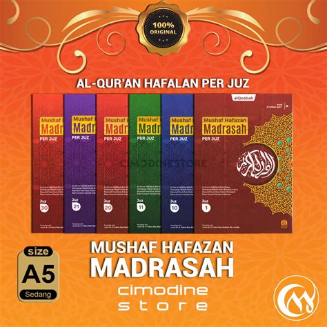 Jual Al Quran Hafalan Per Juz Mushaf Hafazan Madrasah Blok Alqosbah