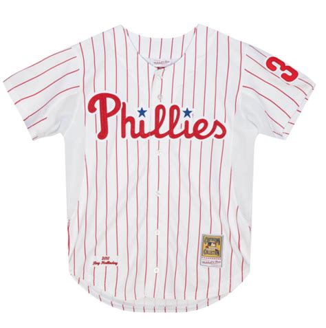 Philadelphia Phillies Roy Halladay Authentic Mitchell And Ness Mlb Jer