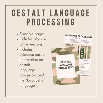 Gestalt Language Processing Parent Handouts For Early Intervention Slps