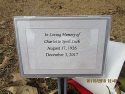 Charlotte Spell Lusk Memorial Find A Grave